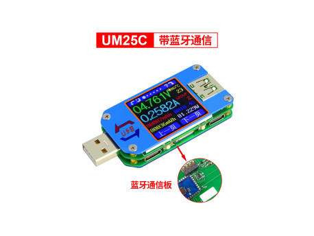 USB-тестер RuiDeng UM25C с Bluetooth, 4–24 В, 0–5 А