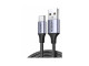 Кабель UGREEN USB-A — USB-C в оплётке — крупный план разъёмов