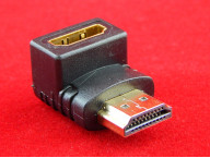 Переходник HDMI угловой гнездо/штекер