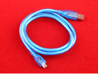Шнур USB A - micro USB 1м (Синий)