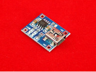 Модуль (mini USB) зарядки литий-ионных аккумуляторов на TP4056 до 1A