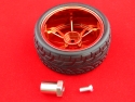 Пластиковое колесо + резиновая шина (65мм)