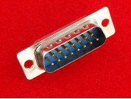 Разъем DB-15M, Вилка 15 pin на кабель (пайка)