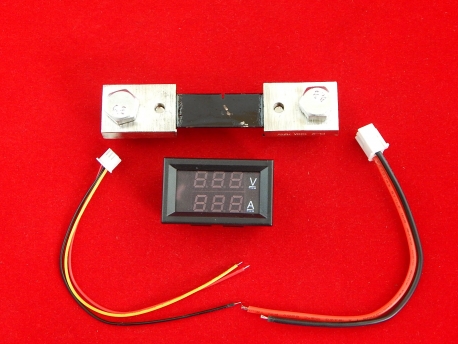 Вольтметр амперметр DC 0-100В + шунт 100А