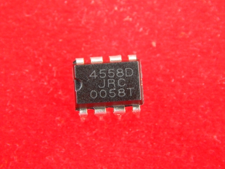 JRC4558D (MC4558) двухканальный операционный усилитель широкого применения.