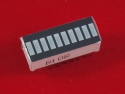 10-сегментный красный светодиодный индикатор