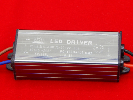 Светодиодный led драйвер для прожектора 20W